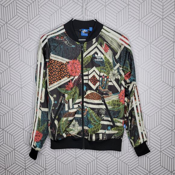 Adidas Xilofloresta Jacket Superstar Farm Tropical Jungle Sz Small - Picture 3 of 16